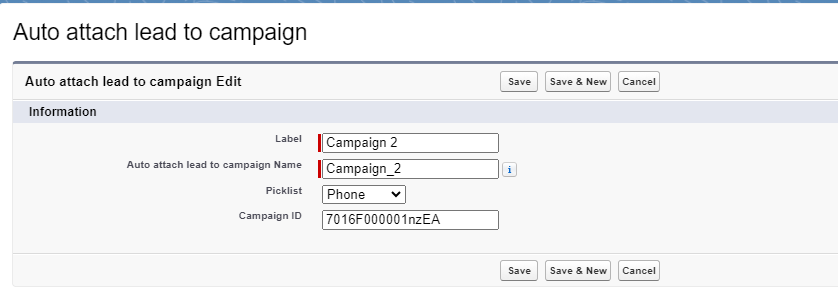 Auto Attach lead to Campaign