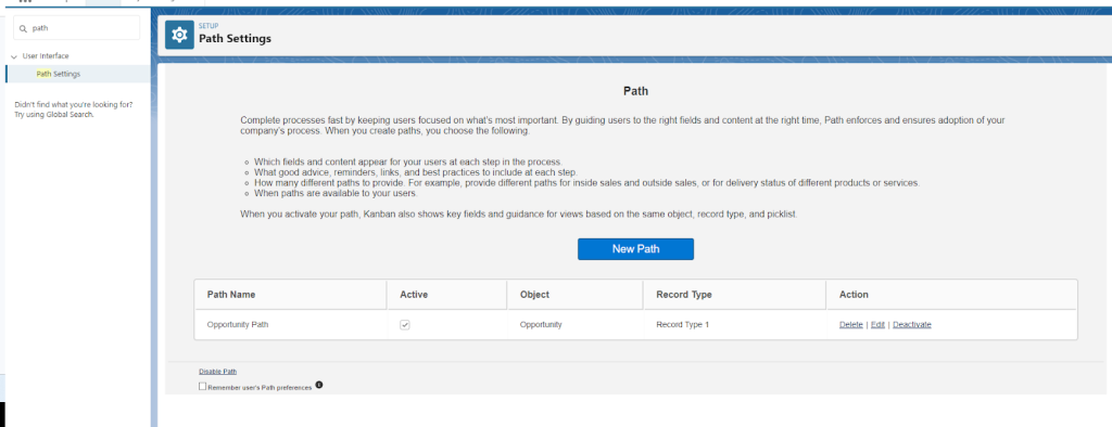 Create Sales Path