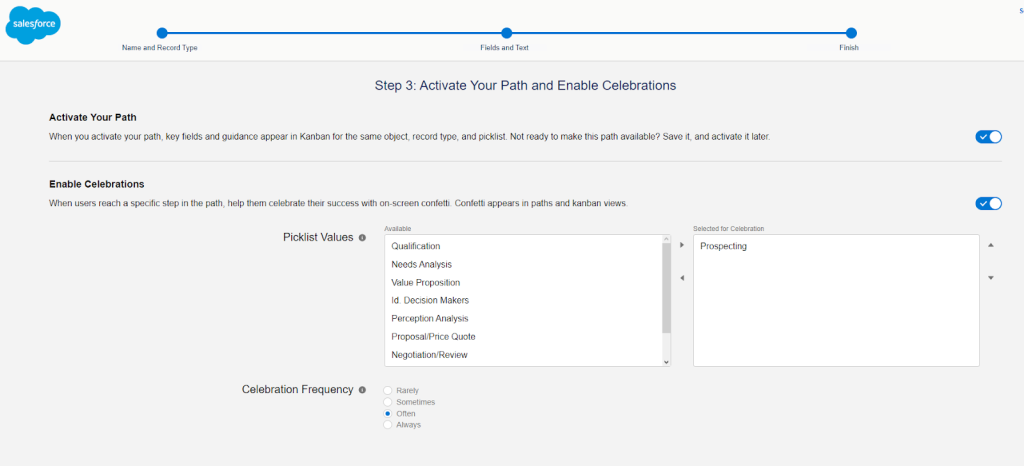 Step 3: Activate Sales Path
