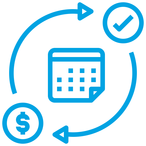Subscription and customer lifecycle management icon
